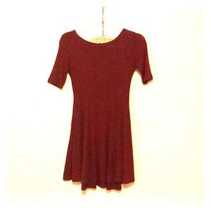 POPULAR BASICS MAROON DRESS